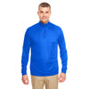 UltraClub Men's Royal Cool & Dry Sport Performance Interlock Quarter-Zip Pullover