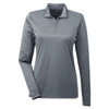 UltraClub Women's Charcoal Cool & Dry Sport Performance Interlock Quarter-Zip Pullover