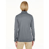 UltraClub Women's Charcoal Cool & Dry Sport Performance Interlock Quarter-Zip Pullover