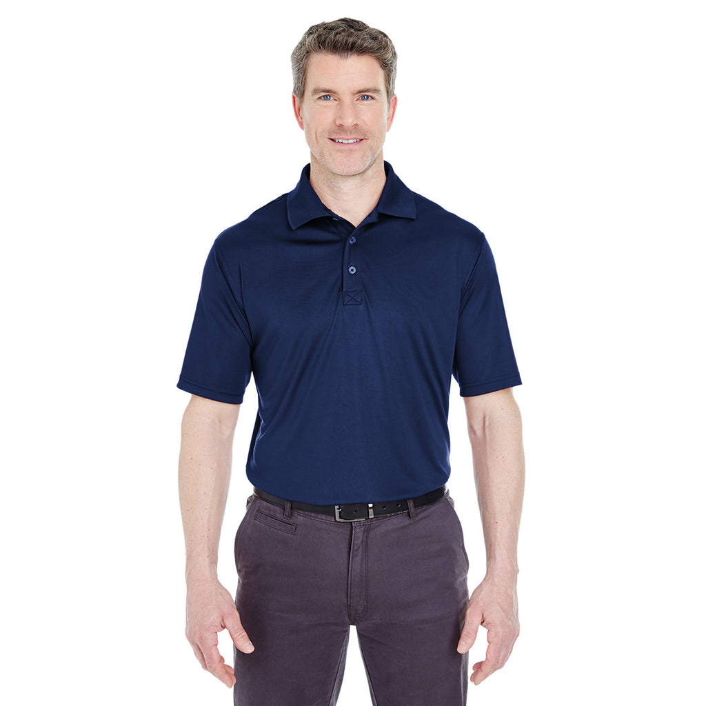 UltraClub Men's Navy Cool & Dry Sport Performance Interlock Polo