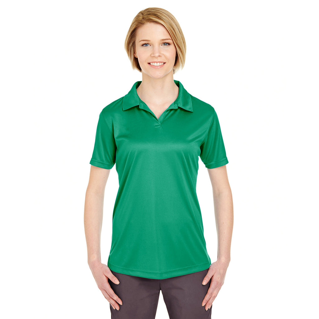 UltraClub Women's Kelly Cool & Dry Sport Performance Interlock Polo