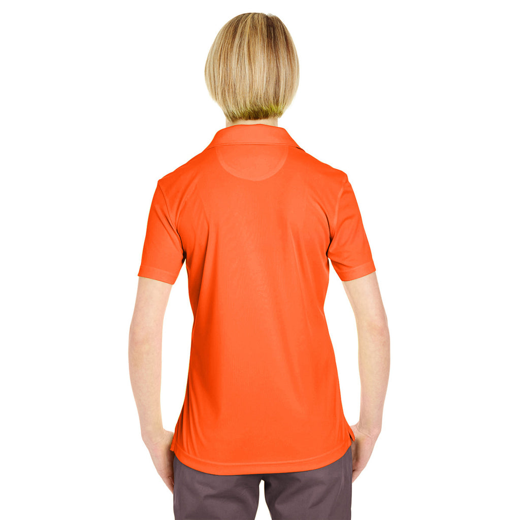 UltraClub Women's Orange Cool & Dry Sport Performance Interlock Polo