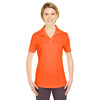 UltraClub Women's Orange Cool & Dry Sport Performance Interlock Polo