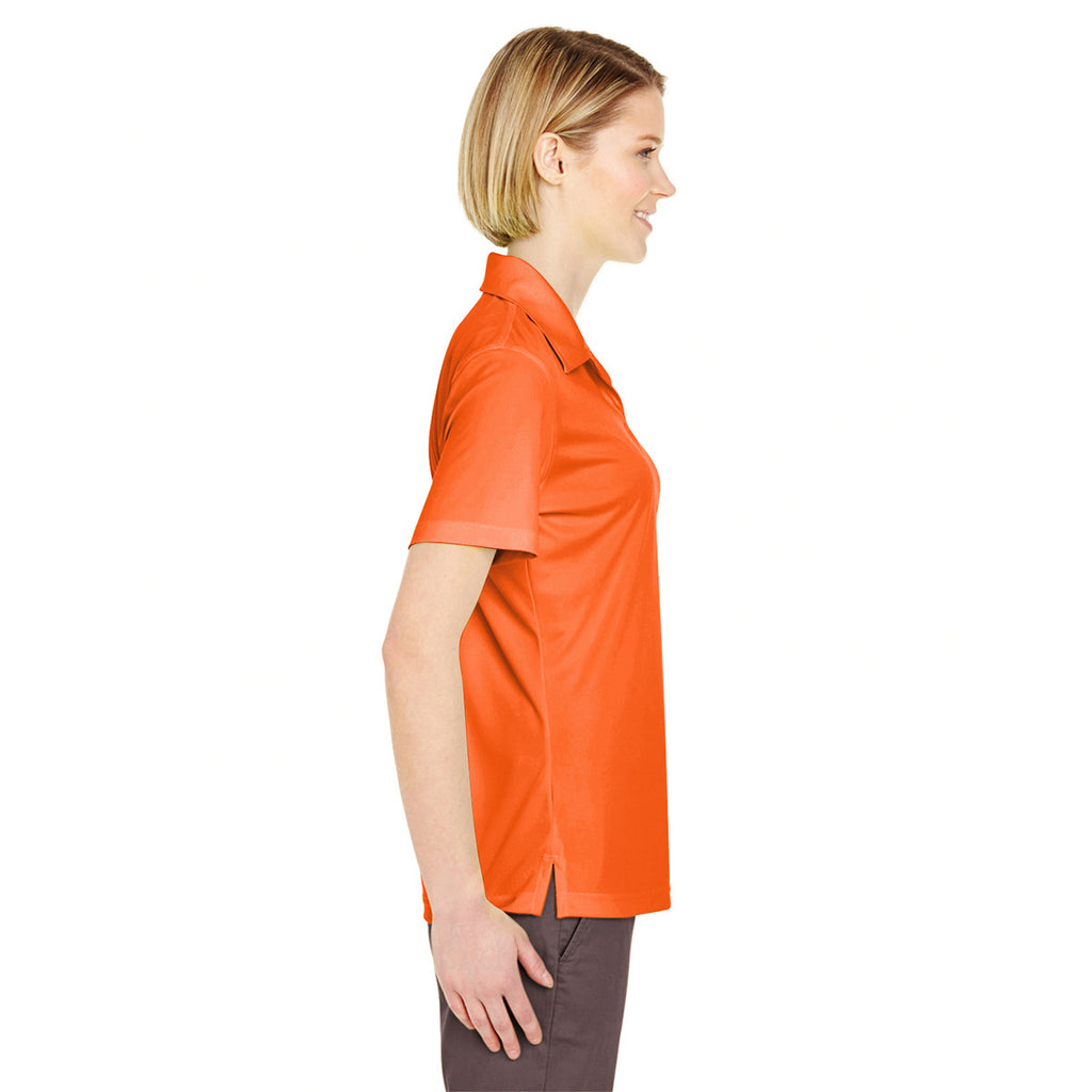 UltraClub Women's Orange Cool & Dry Sport Performance Interlock Polo