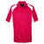 UltraClub Men's Red/White Cool & Dry Sport Performance Colorblock Interlock Polo