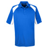 UltraClub Men's Royal/White Cool & Dry Sport Performance Colorblock Interlock Polo