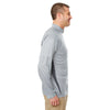 UltraClub Men's Grey/Charcoal Cool & Dry Sport Quarter-Zip Pullover with Side Panels