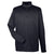 UltraClub Men's Black Cool & Dry Sport Quarter-Zip Pullover Fleece