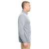 UltraClub Men's Steel Cool & Dry Sport Quarter-Zip Pullover Fleece