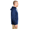 UltraClub Men's Navy/Steel Cool & Dry Sport Hooded Fleece