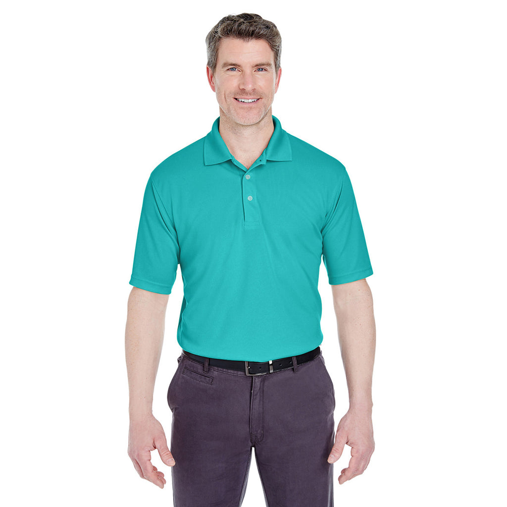 UltraClub Men's Jade Cool & Dry Stain-Release Performance Polo