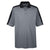 UltraClub Men's Charcoal/Black Cool & Dry Stain-Release Two-Tone Performance Polo