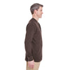 UltraClub Men's Chocolate Mini Thermal Henley