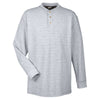 UltraClub Men's Heather Grey Mini Thermal Henley