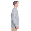 UltraClub Men's Heather Grey Mini Thermal Henley