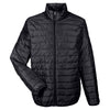 UltraClub Men's Black Quilted Puffy Jacket