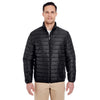 UltraClub Men's Black Quilted Puffy Jacket