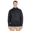 UltraClub Men's Black Solid Soft Shell Jacket