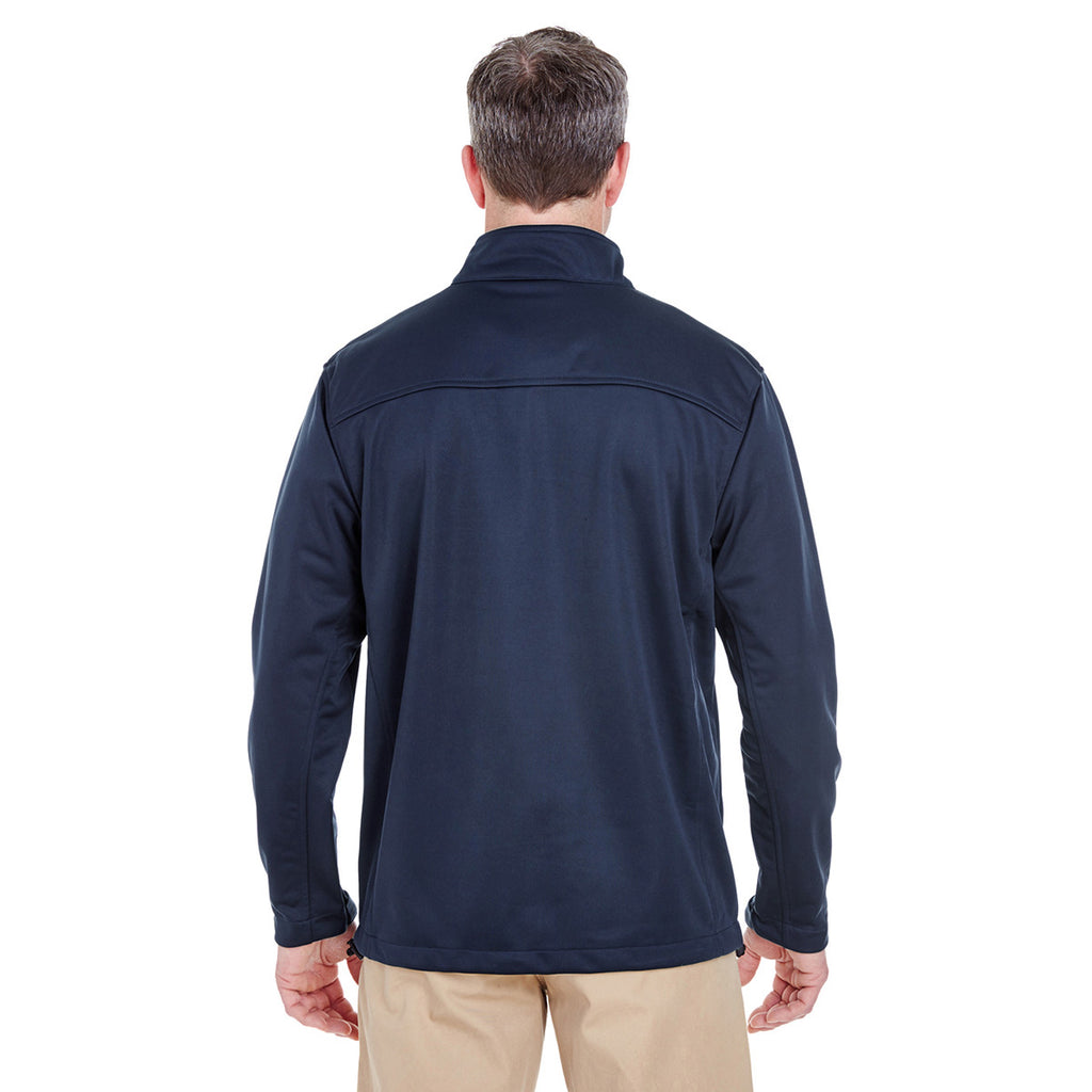 UltraClub Men's Navy Solid Soft Shell Jacket