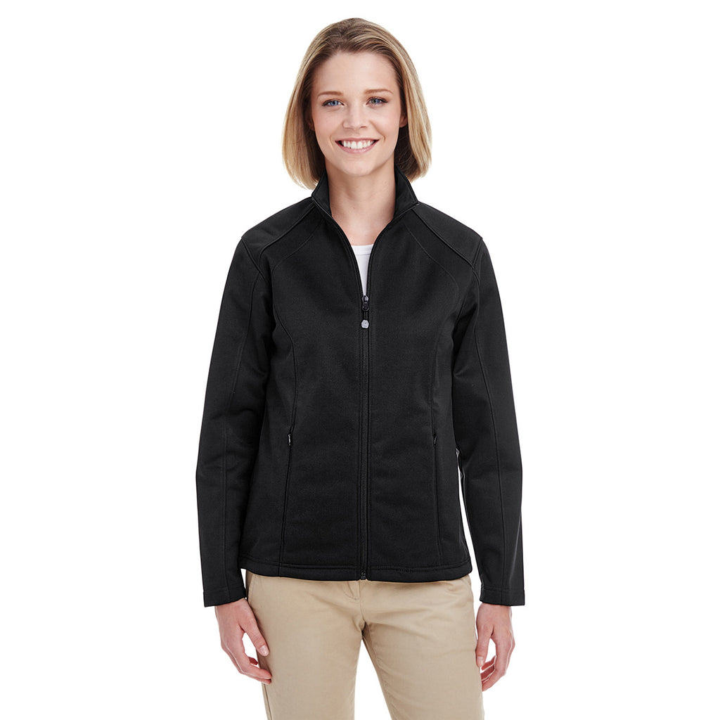 UltraClub Women's Black Soft Shell Jacket