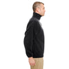 UltraClub Men's Black Iceberg Fleece Quarter-Zip Pullover