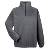 UltraClub Men's Charcoal Iceberg Fleece Quarter-Zip Pullover