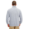 UltraClub Men's Grey Heather Iceberg Fleece Quarter-Zip Pullover