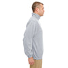 UltraClub Men's Grey Heather Iceberg Fleece Quarter-Zip Pullover