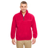 UltraClub Men's Red Iceberg Fleece Quarter-Zip Pullover