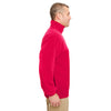 UltraClub Men's Red Iceberg Fleece Quarter-Zip Pullover