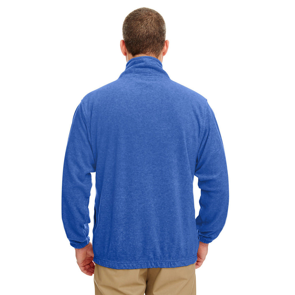 UltraClub Men's Royal Iceberg Fleece Quarter-Zip Pullover