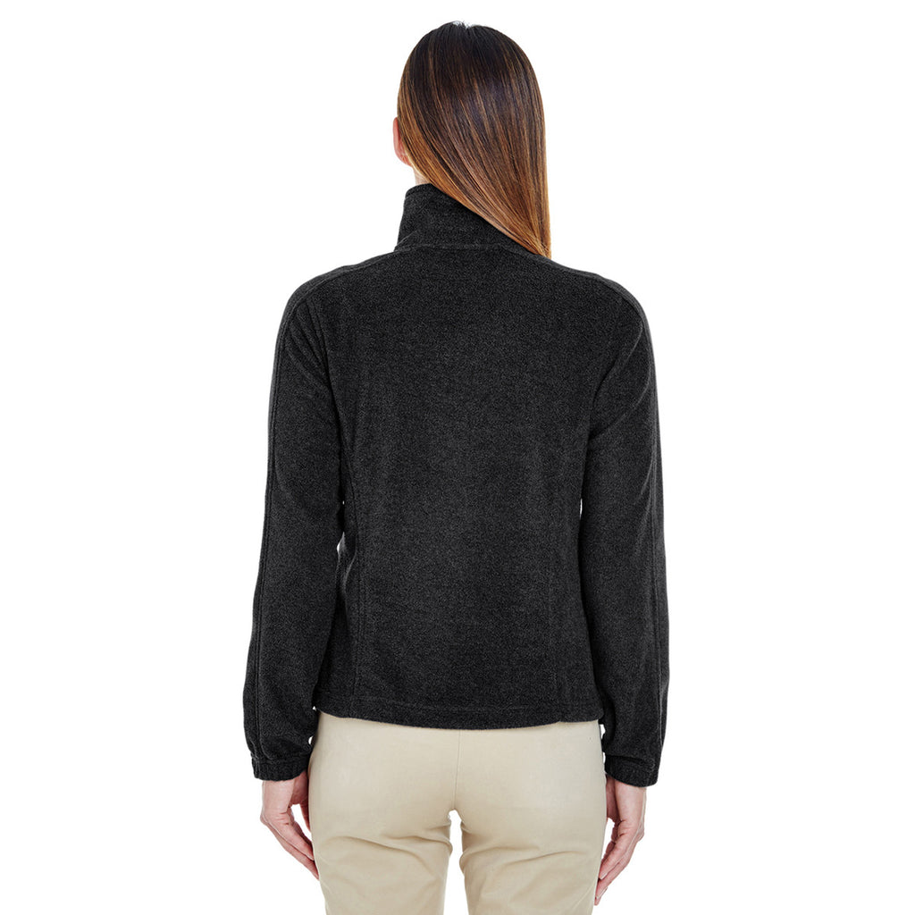 UltraClub Women's Black Iceberg Fleece Full-Zip Jacket