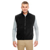 UltraClub Men's Black Iceberg Fleece Full-Zip Vest