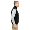 UltraClub Men's Black Iceberg Fleece Full-Zip Vest