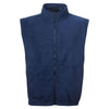 UltraClub Men's Navy Iceberg Fleece Full-Zip Vest