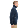 UltraClub Men's Navy/Navy Microfleece Full-Zip Jacket