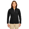 UltraClub Women's Black Microfleece Full-Zip Jacket