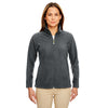 UltraClub Women's Charcoal Microfleece Full-Zip Jacket