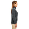 UltraClub Women's Charcoal Microfleece Full-Zip Jacket