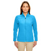 UltraClub Women's Kinetic Blue Microfleece Full-Zip Jacket