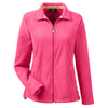 UltraClub Women's Raspberry Microfleece Full-Zip Jacket