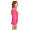 UltraClub Women's Raspberry Microfleece Full-Zip Jacket