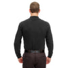 UltraClub Men's Black Egyptian Interlock Long-Sleeve Mock Turtleneck