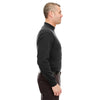 UltraClub Men's Black Egyptian Interlock Long-Sleeve Mock Turtleneck