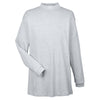 UltraClub Men's Heather Grey Egyptian Interlock Long-Sleeve Mock Turtleneck