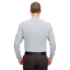 UltraClub Men's Heather Grey Egyptian Interlock Long-Sleeve Mock Turtleneck