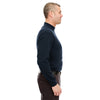 UltraClub Men's Navy Egyptian Interlock Long-Sleeve Mock Turtleneck