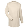 UltraClub Men's Stone Egyptian Interlock Long-Sleeve Mock Turtleneck