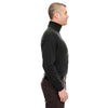 UltraClub Men's Black Egyptian Interlock Long-Sleeve Turtleneck