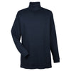 UltraClub Men's Navy Egyptian Interlock Long-Sleeve Turtleneck